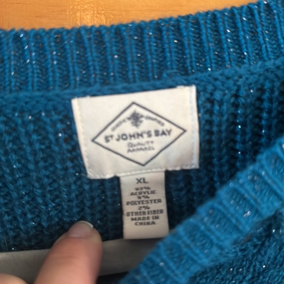 Teal sparkly sweater - Picture 2 of 7